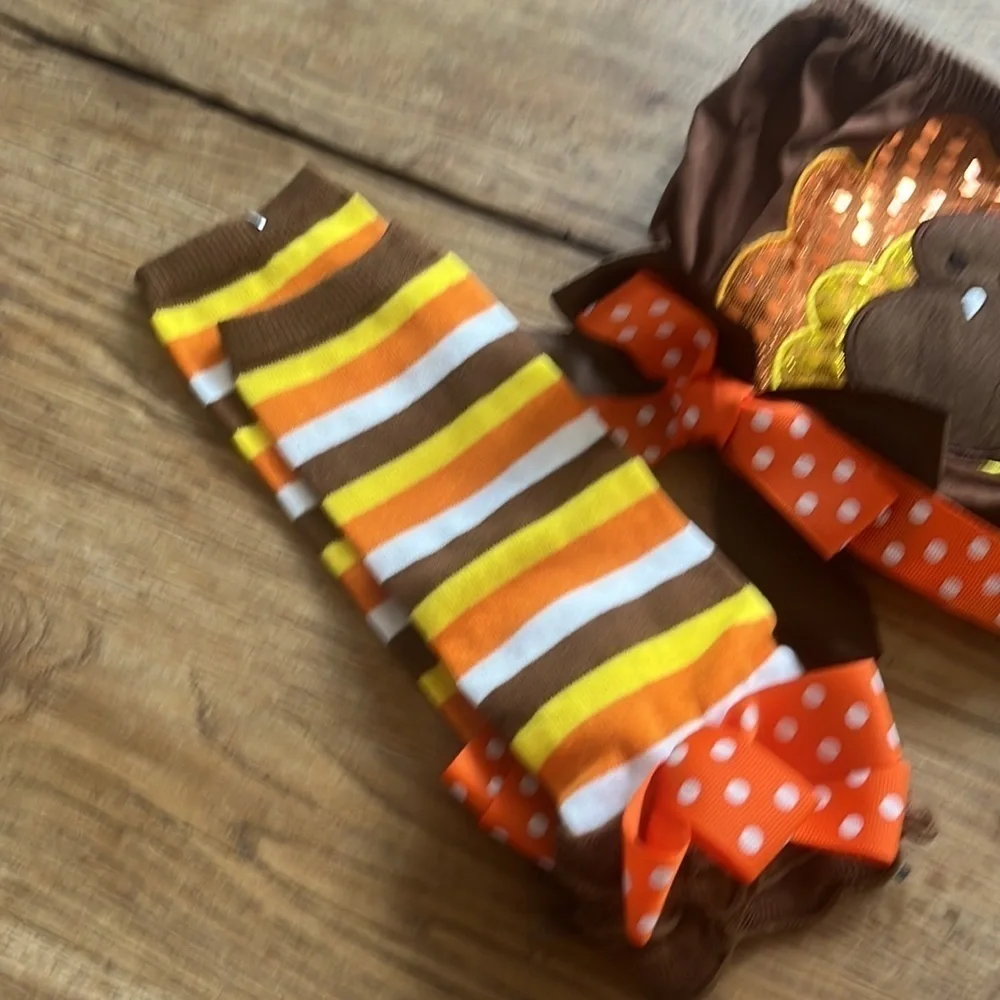 Thanksgiving Turkey Diaper Cover and leggings